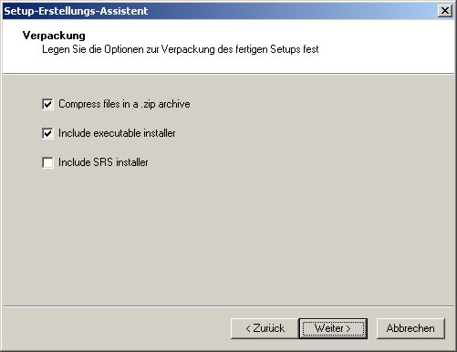 Assistent zum Erstellen von Setups