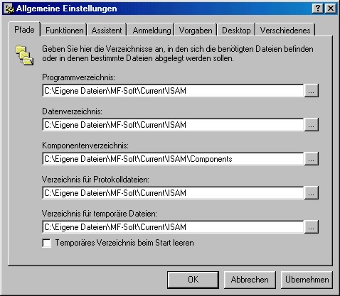 Verschiedene Einstellungen... (für Admins)